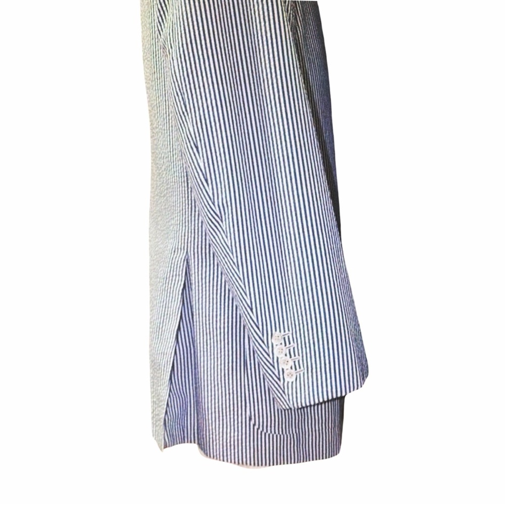 Alan NY Men’s Blue White Seersucker Suit | Summer Classic | Southern Charm - Picture 9 of 15